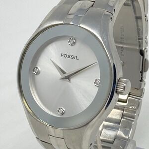 Fossil Arkitekt Watch Men 38mm Silver Tone Matte FS-4039 WR 50M New Battery 7"